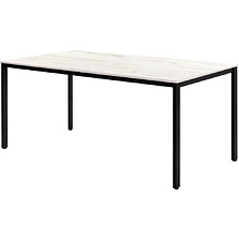 Стол Millwood Сеул, 1600х800 мм, дуб белый крафт, черный