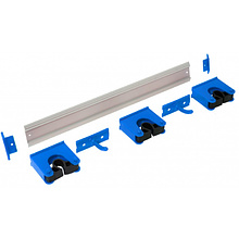 Держатель для инвентаря настенный, на 5 позиций, синий