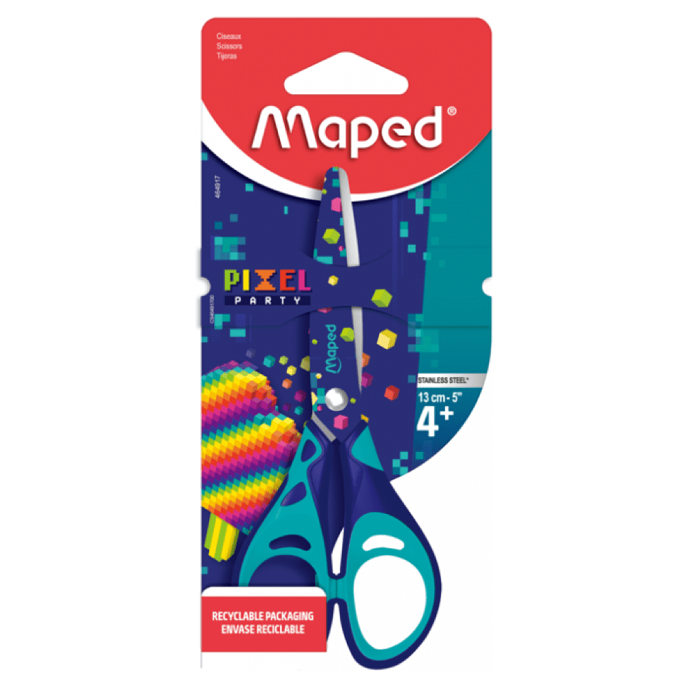 Ножницы Maped "Pixel party", 13 см, синий  - 2