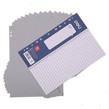 Разделитель "Deli", A4, 31 деление, серый