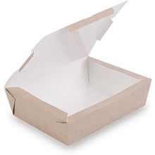 Контейнер бумажный 1000 мл без окна, 190/170х150/130х50, 50 шт/упак, крафт