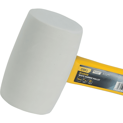 Киянка резиновая Deli YS EDL5916B, 0.45 кг, фибергласовая рукоятка, белая - 2