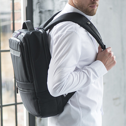 Рюкзак для ноутбука "Vector", черный - 6