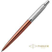 Ручка шариковая автоматическая "Parker Jotter Chelsea Orange CT", 0.7 мм, оранжевый, серебристый, стерж. синий