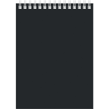 Блокнот "Для конференций", А5, 145х205 мм, 60 листов, в клетку, спираль сверху, черный