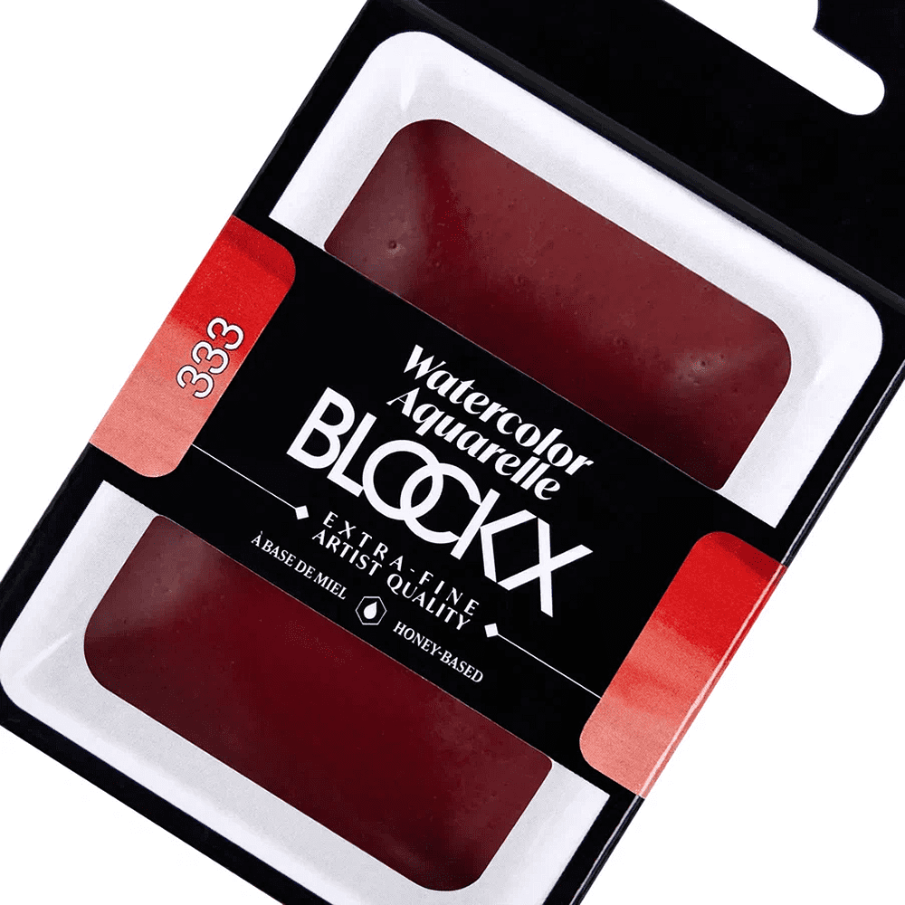 Краски акварельные "Blockx. Giant pan", 333 перилен красный, 18 мл., кювета - 3