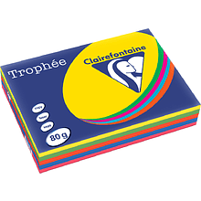 Бумага цветная "Trophée", А4, 500 листов, 80 г/м2, ассорти яркий