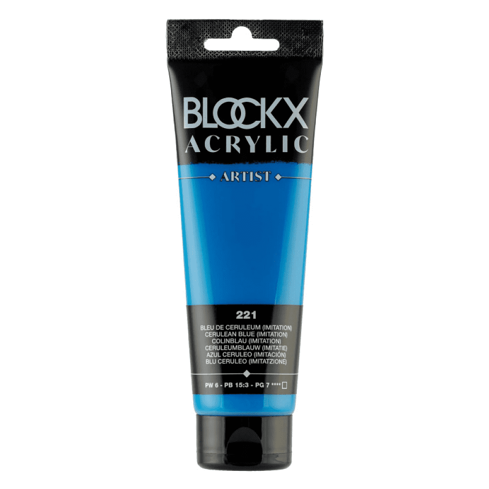 Краски акриловые "Blockx", 221 церулеум, 120 мл