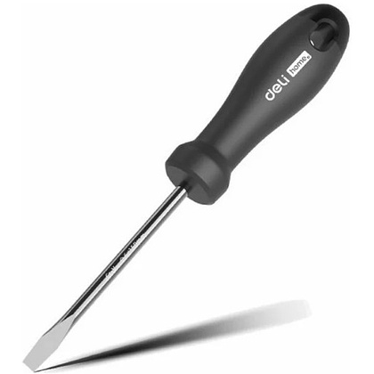 Отвертка Deli HS EHT1106, SL6х150 мм, Soft Touch, черный