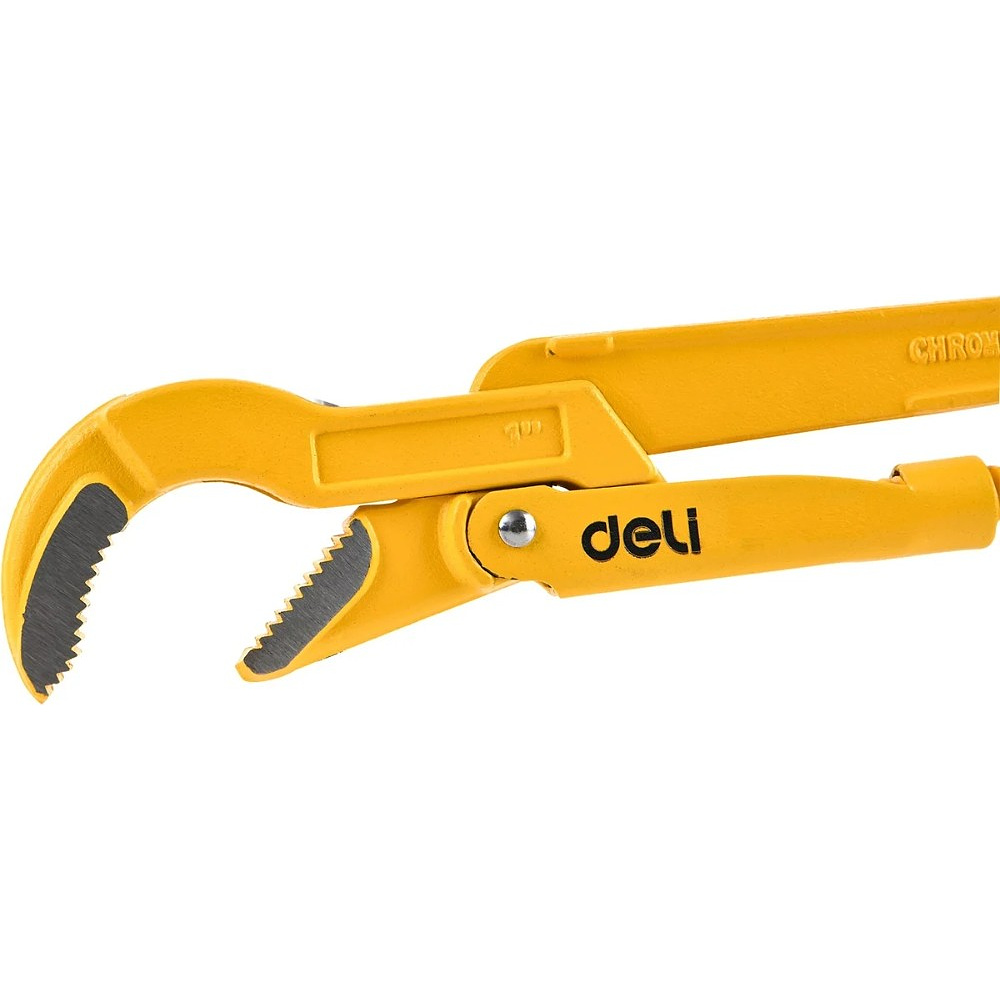 Ключ трубный Deli YS EDL105267 2",тип S, раскрытие губок 67 мм, желтый - 2