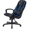 Кресло игровое "Бюрократ Zombie 9", текстиль, экокожа, пластик, черный, синий - 6