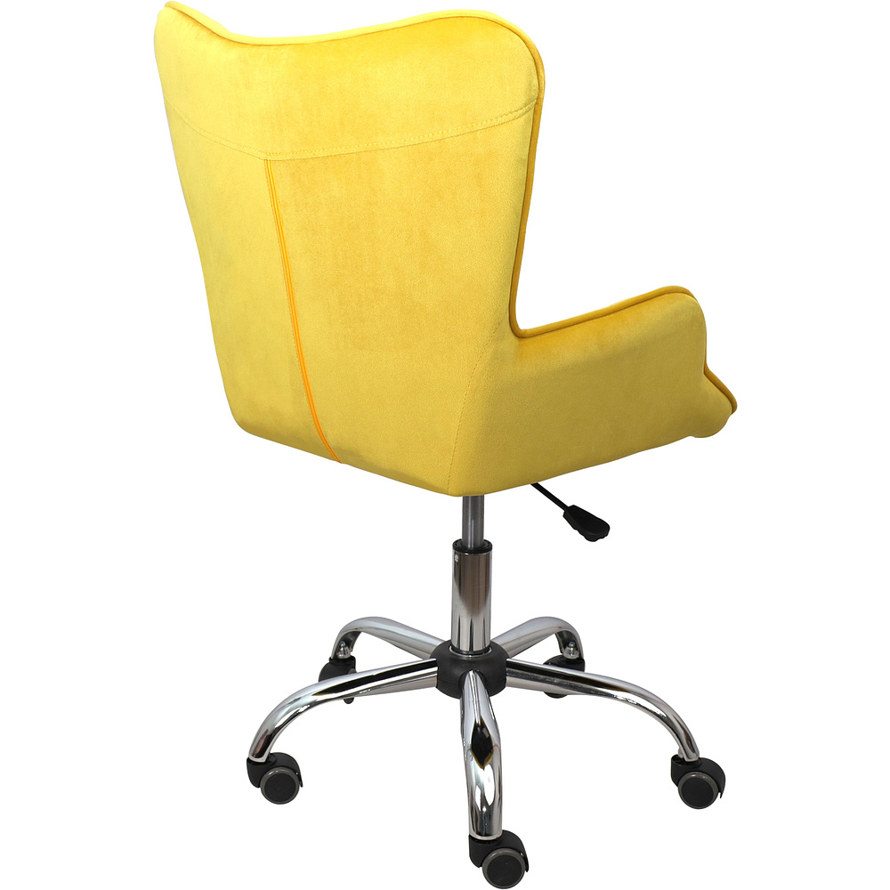 Кресло для персонала AksHome "Bella", велюр, металл, желтый - 4