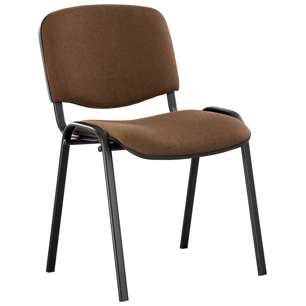 Стул офисный "Iso Black", ткань, металл, коричневый