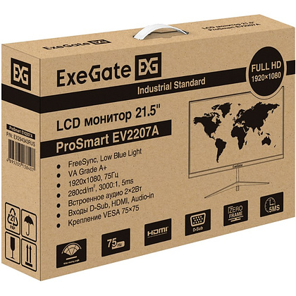 Монитор ExeGate ProSmart EV2207A, EX294343RUS, 21.5" - 9