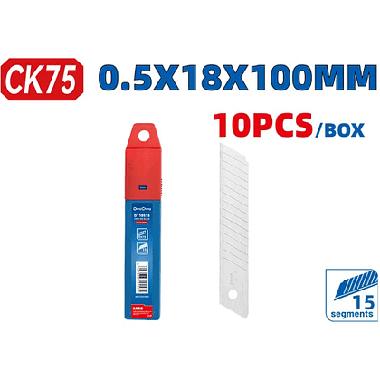Лезвие для строительного ножа DongCheng D110518 18 мм, 10 шт - 2