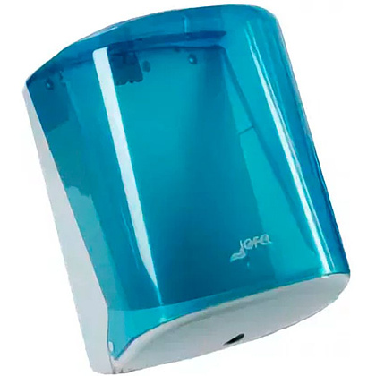 Диспенсер для полотенец в рулонах с центральной вытяжкой "Jofel Smart", пластик, голубой