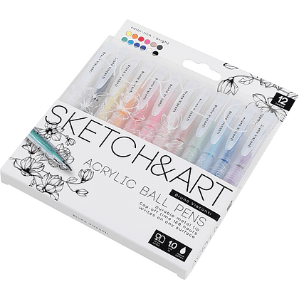 Набор ручек акриловых "Sketch&Art", 1 мм, 12 шт, ассорти - 2