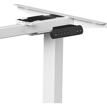 Стол с электроприводом WellDesk Prime 1300x675х18 белый/акация лэйкленд (9191462+9072453) - 7