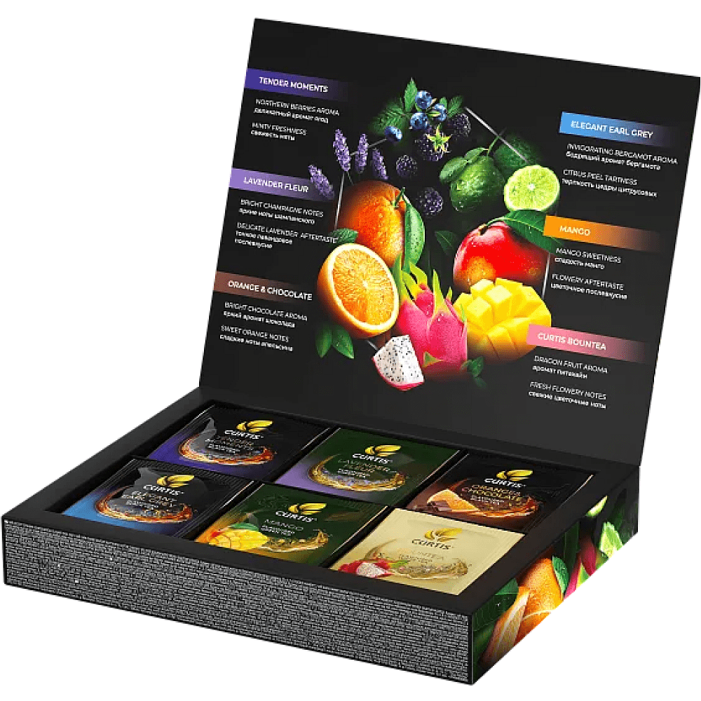 Чай "Curtis" Dessert Tea Collection, 30 пакетиков х1.7 г, 6 вкусов - 2