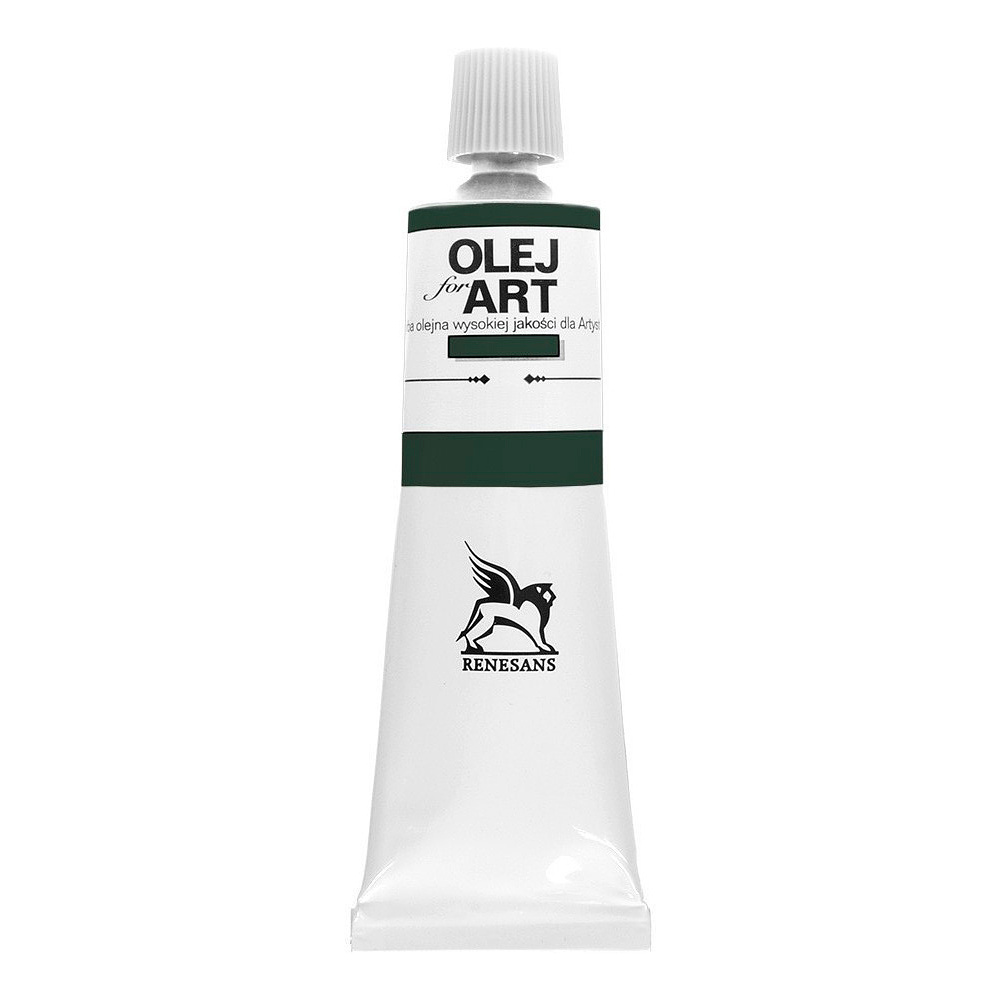 Краски масляные Renesans "Oils for art", 43 зеленый оливковый, 60 мл, туба
