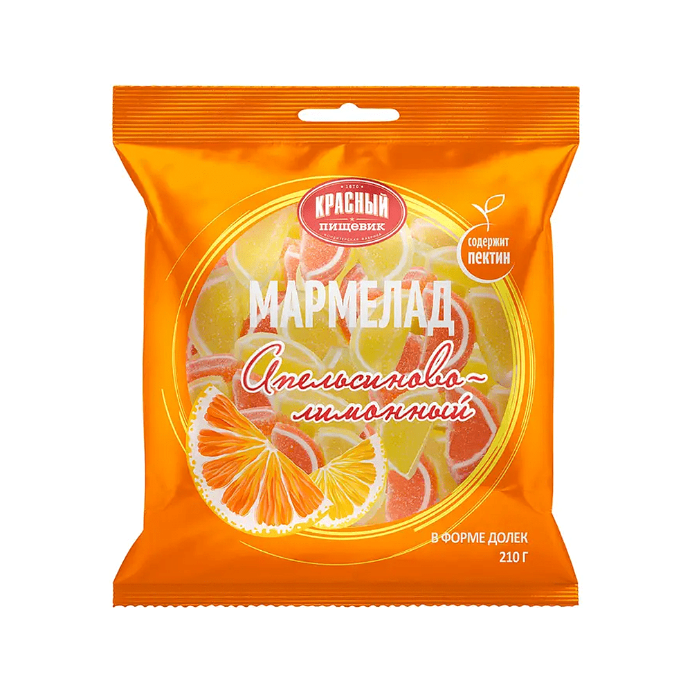 Мармелад "Апельсиново-лимонный", 210 гр