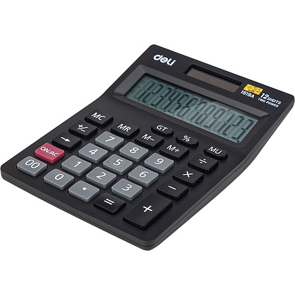 Калькулятор настольный Deli Core "1519A", 12-разрядный, черный - 2