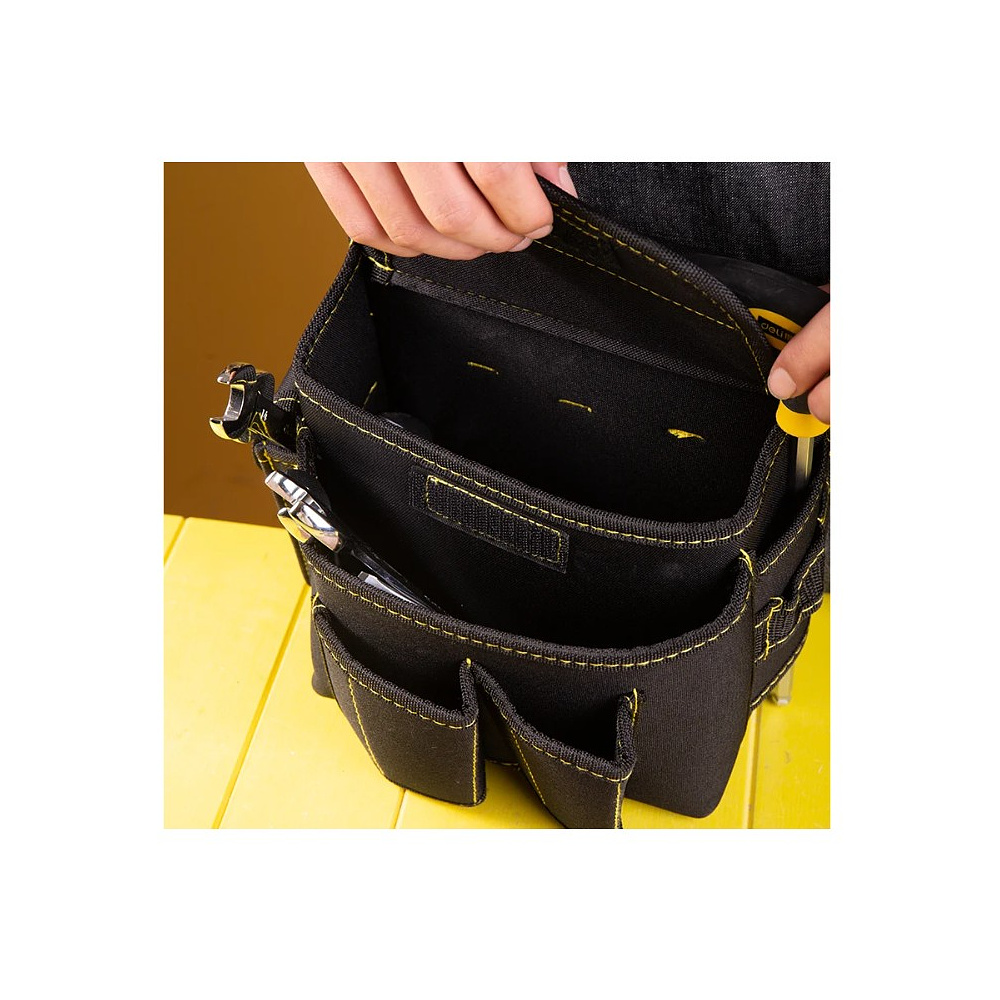 Сумка для инструментов поясная Deli YS EDL-P4, 220х140х200 мм, ткань Oxford, черный - 2