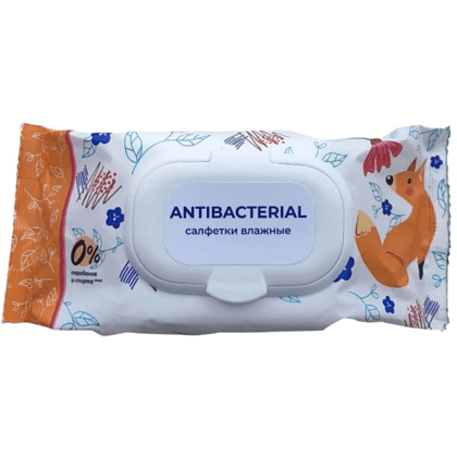 Салфетки влажные гигиенические антибактериальные с клапаном, с растительными экстрактами, 120 шт - 2