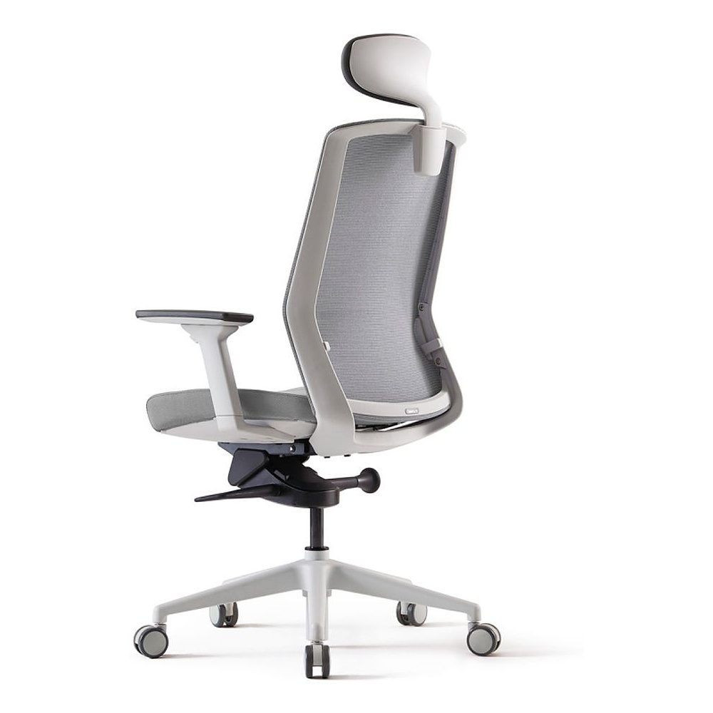 Кресло для руководителя BESTUHL "J1", сетка, ткань, пластик, серый - 4