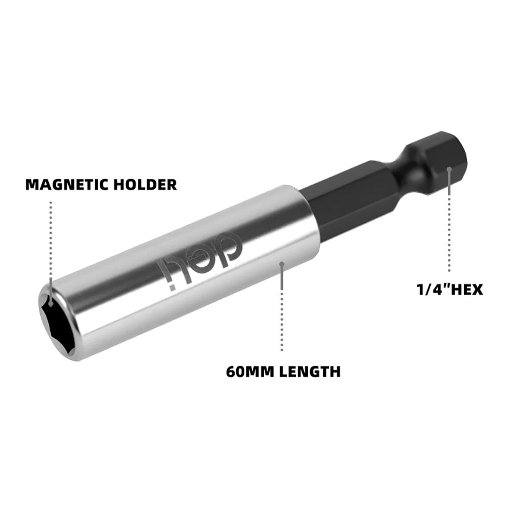 Держатель бит (насадок) Deli YS EDL106002, магнитный, 60мм, 1/4" - 9