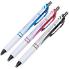 Ручка-роллер "Ener Gel BLN75W", 0.5 мм, белый, синий, стерж. синий - 2