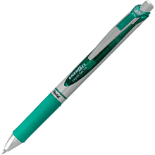 Ручка-роллер "Energel BL77", 0.7 мм, серебристый, зеленый, стерж. зеленый