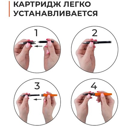 Картридж для перьевой ручки "Малевичъ", набор 15 шт, черный - 10
