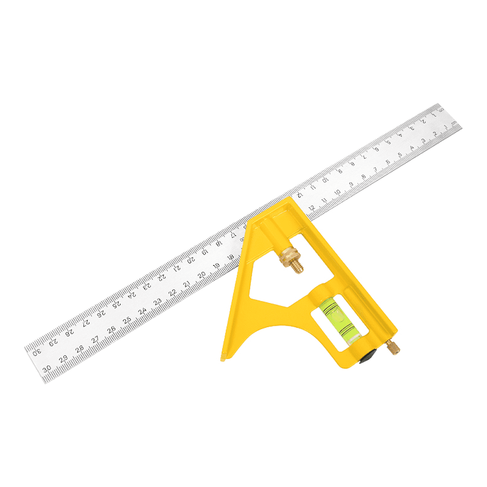 Строительная линейка Deli YS DL7300, с угольником и уровнем, 300 мм