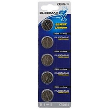 Батарейки литиевые дисковые Samsung "Pleomax CR2016", 5 шт.