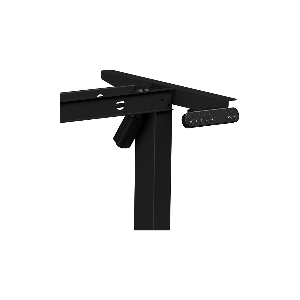 Стол с электроприводом WellDesk Basic 1200x675х18 черный/белый альпийский (9191456+9197776) - 5