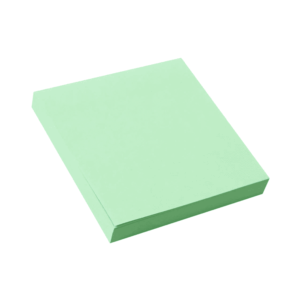 Бумага для заметок на клейкой основе "Yesli:", 75x75 мм, 100 листов, зеленый пастель