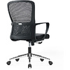 Кресло компьютерное SitZone U-069B, сетка, ткань, черный - 4