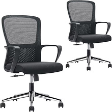 Кресло для персонала SitZone U-069B, черный, 2 шт/упак
