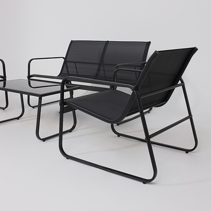 Комплект мебели садовой AksHome VERANDA (кресло 2 шт, диван 1 шт, стол 1 шт), черный - 32