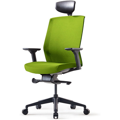 Кресло для руководителя Bestuhl "J1", сетка, ткань, пластик, зеленый  - 2