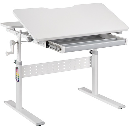 Комплект Ergosmart ученический Smart 80: стол E602 GREY, полка к столу E611 WHITE, накладка Е511 - 3