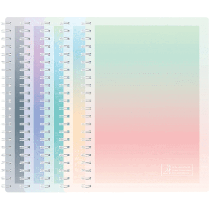 Блокнот "Deli", А5, 60 листов, в линейку, градиент ассорти