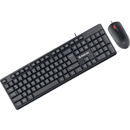 Клавиатура + мышь Defender "Line C-511", проводная, черный