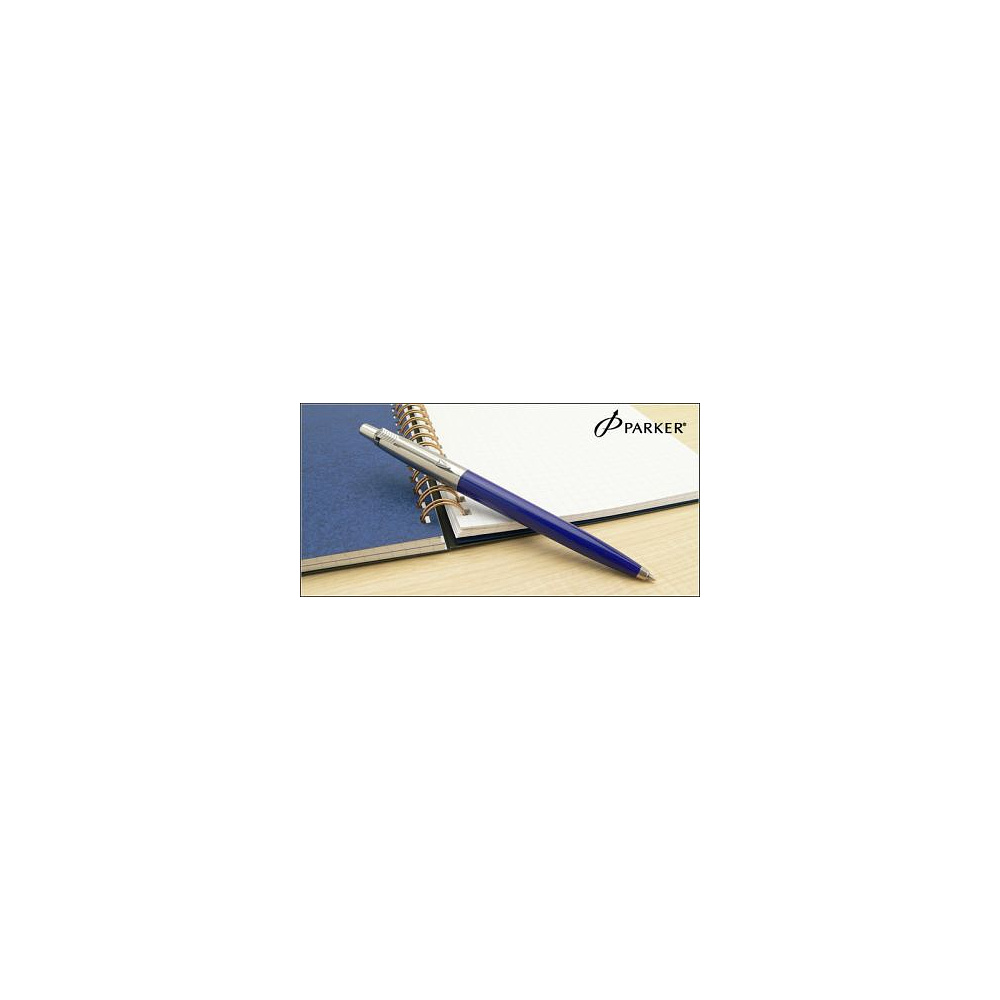 Ручка шариковая автоматическая "Parker Jotter Royal Blue CT", 1.0 мм, синий, серебристый, стерж. синий - 4