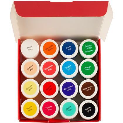 Гуашь "Цветик", 16 цветов, 15 мл. - 3