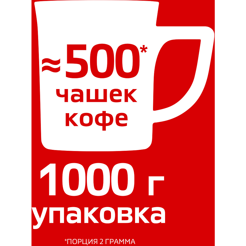 Кофе Nescafe Сlassic растворимый с добавлением натурального молотого кофе, 1000 г - 9