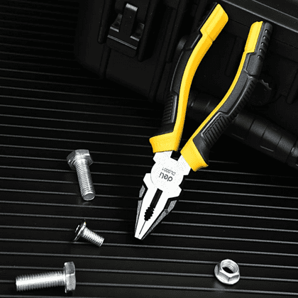 Плоскогубцы Deli YS EDL0001, 160 мм, 2-х компонентные рукоятки - 6