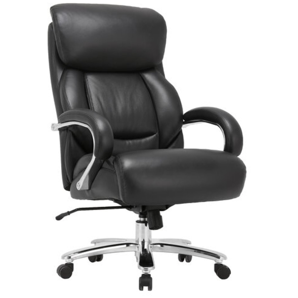 Кресло для руководителя BRABIX "Premium Blocks Pride HD-100", натуральная кожа, металл, черный