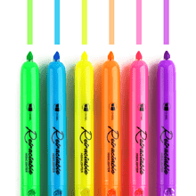 Маркер текстовый автоматический "Retractable", желтый